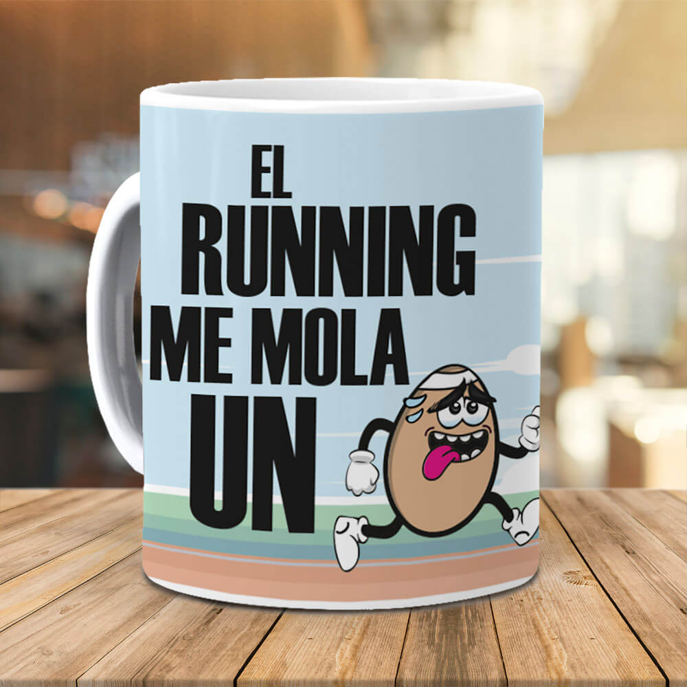 Taza El running me mola un huevo