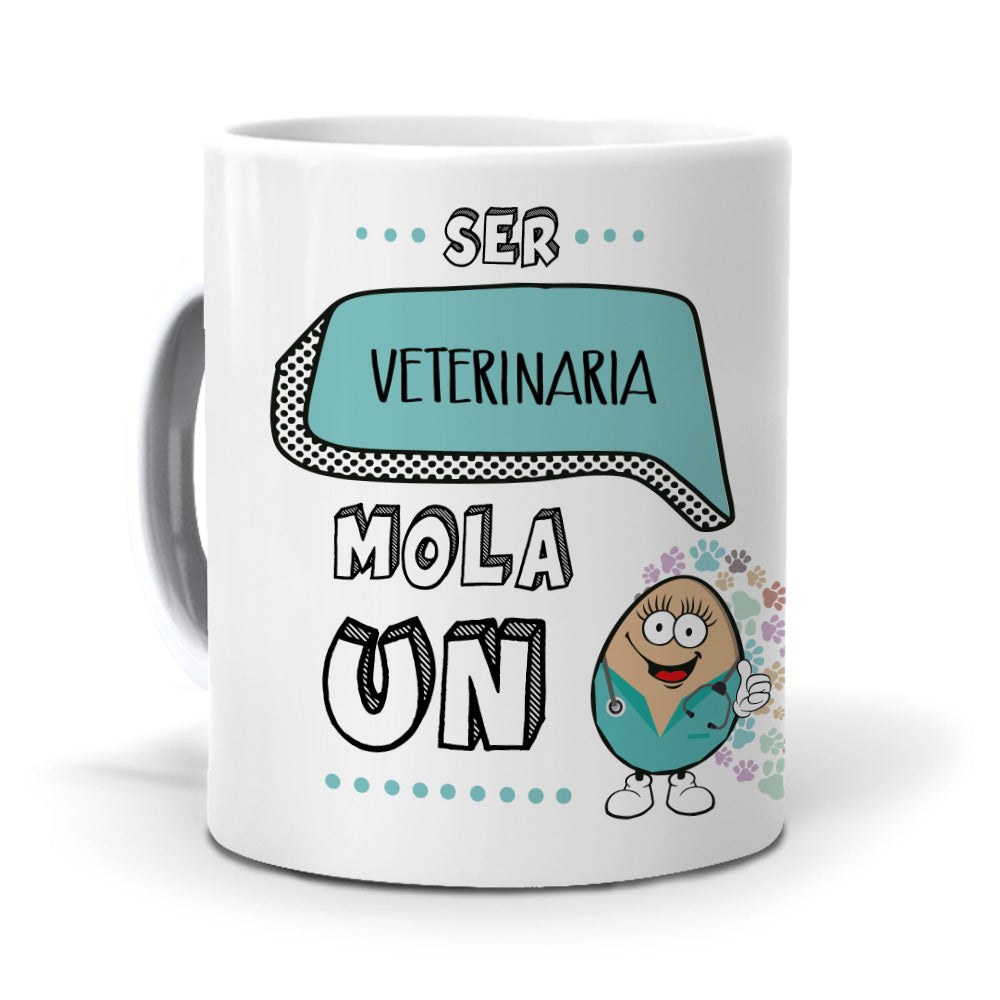 Taza Ser veterinaria mola un huevo