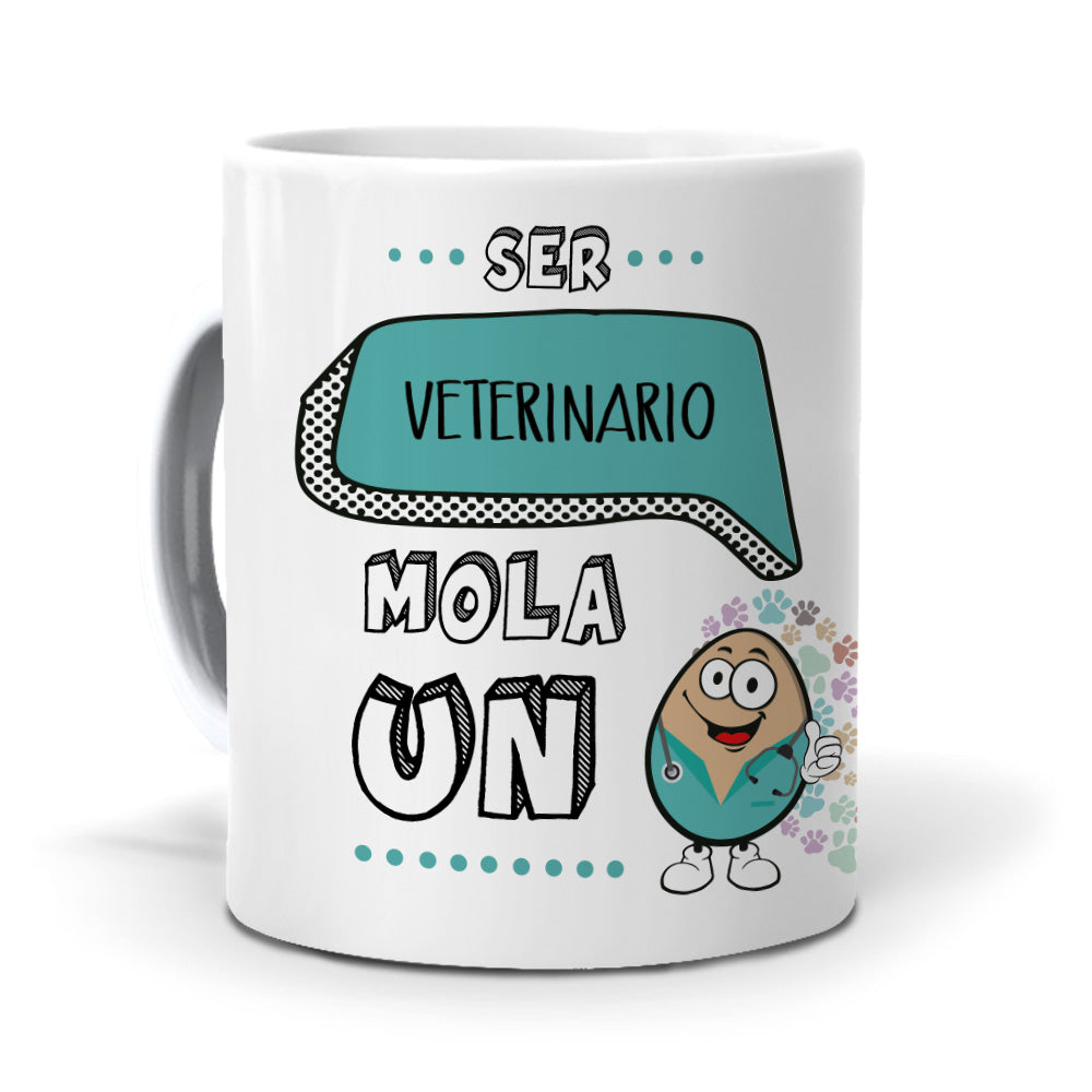 Taza Ser veterinario mola un huevo