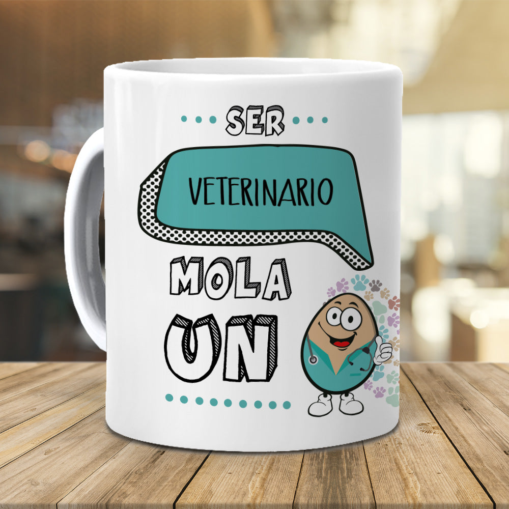 Taza Ser veterinario mola un huevo