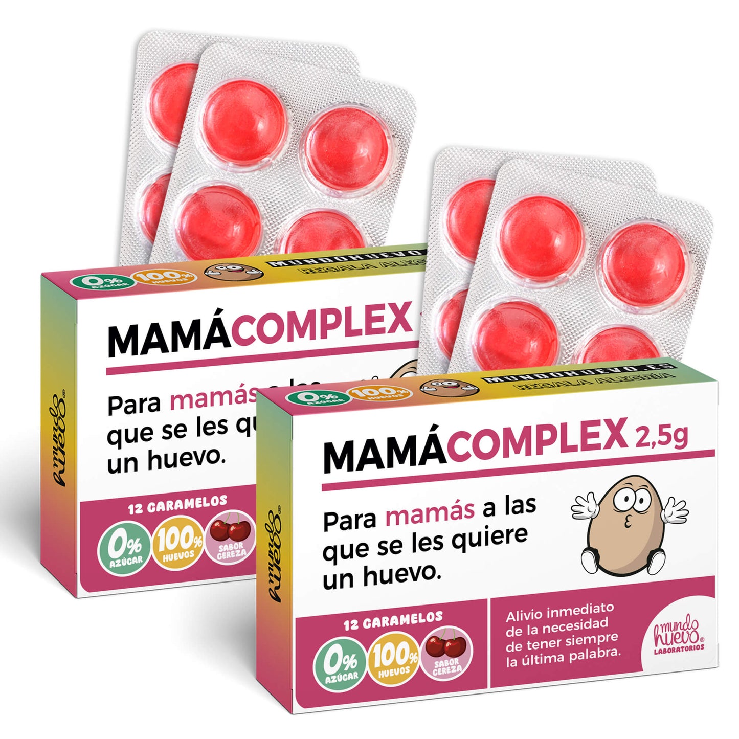 2 cajas Caramelos de broma | MAMÁ COMPLEX | Cajas Regalo Divertido con 24 caramelos sin azúcar