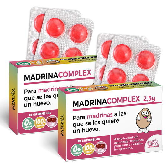2 cajas Caramelos de broma | MADRINA COMPLEX | Cajas Regalo Divertido con 24 caramelos sin azúcar