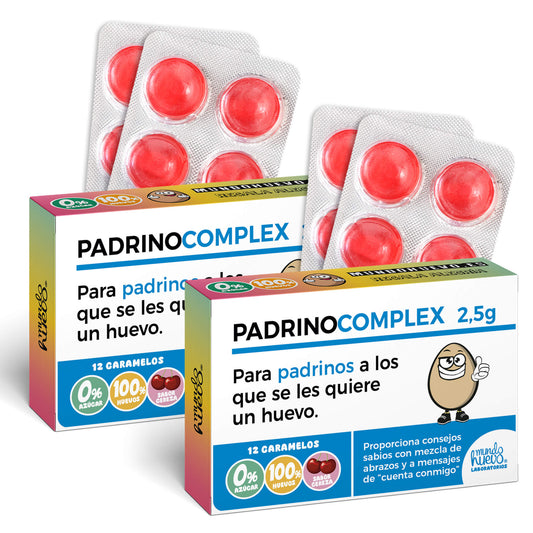 2 cajas Caramelos de broma | PADRINO COMPLEX | Cajas Regalo Divertido con 24 caramelos sin azúcar