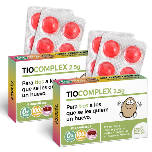2 cajas Caramelos de broma | TIO COMPLEX | Cajas Regalo Divertido con 24 caramelos sin azúcar