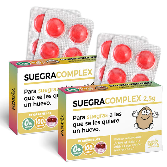 2 cajas Caramelos de broma | SUEGRA COMPLEX | Cajas Regalo Divertido con 24 caramelos sin azúcar