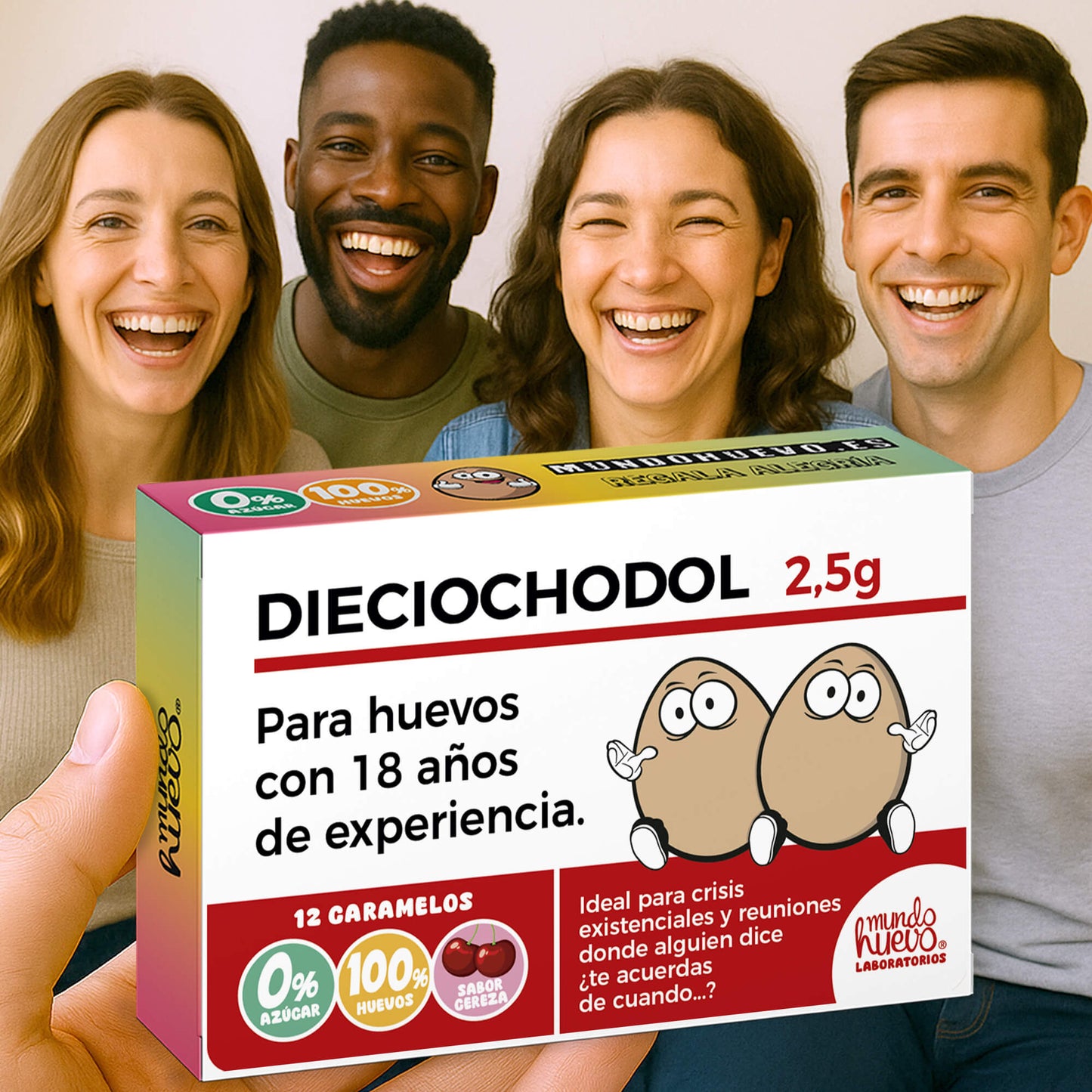 2 cajas Caramelos de broma | DIECIOCHODOL | Cajas Regalo Divertido con 24 caramelos sin azúcar