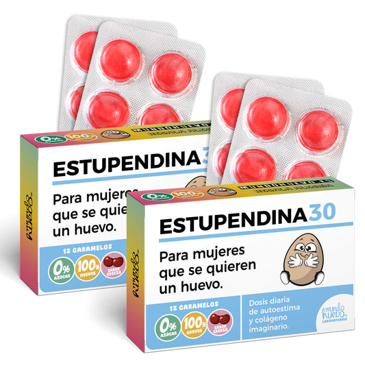 2 cajas Caramelos de broma | ESTUPENDINA 30 | Cajas Regalo Divertido con 24 caramelos sin azúcar