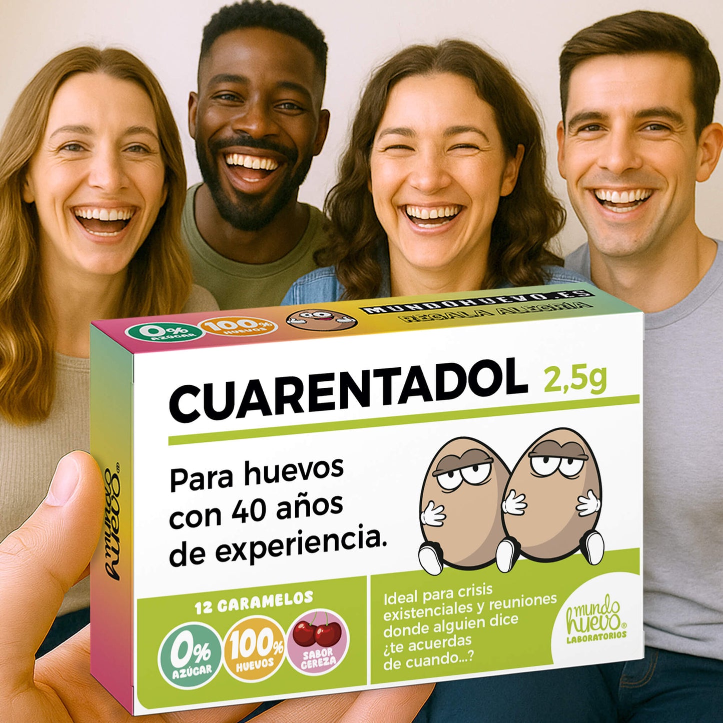 2 cajas Caramelos de broma | CUARENTADOL | Cajas Regalo Divertido con 24 caramelos sin azúcar
