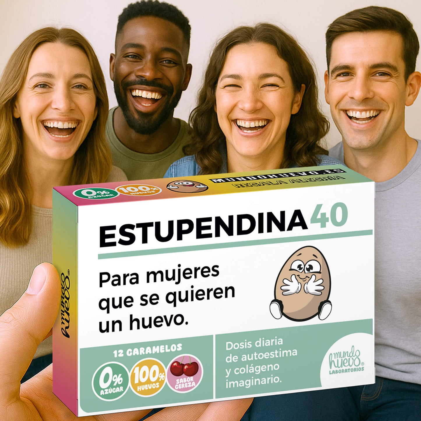 2 cajas Caramelos de broma | ESTUPENDINA 40 | Cajas Regalo Divertido con 24 caramelos sin azúcar