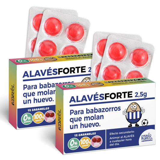 2 cajas Caramelos de broma | ALAVÉS FORTE | Cajas Regalo Divertido con 24 caramelos sin azúcar