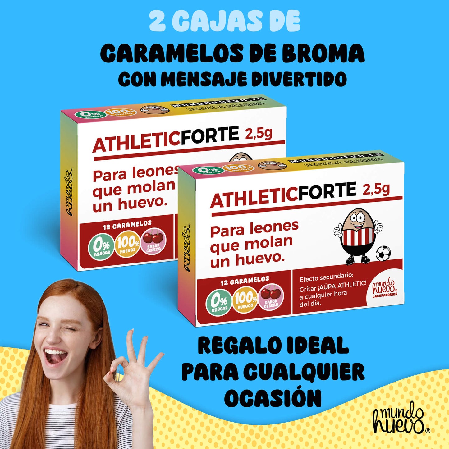 2 cajas Caramelos de broma | ATHLETIC FORTE | Cajas Regalo Divertido con 24 caramelos sin azúcar