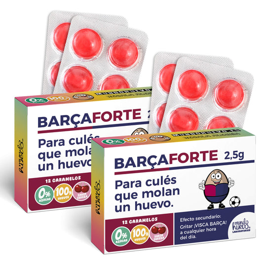 2 cajas Caramelos de broma | BARCELONA FORTE | Cajas Regalo Divertido con 24 caramelos sin azúcar