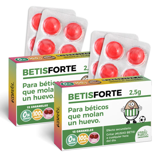 2 cajas Caramelos de broma | BETIS FORTE | Cajas Regalo Divertido con 24 caramelos sin azúcar
