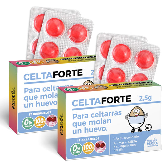 2 cajas Caramelos de broma | CELTA FORTE | Cajas Regalo Divertido con 24 caramelos sin azúcar