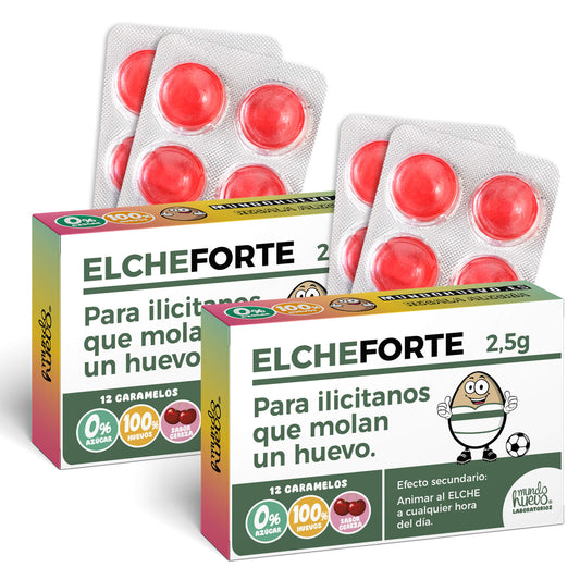 2 cajas Caramelos de broma | ELCHE FORTE | Cajas Regalo Divertido con 24 caramelos sin azúcar