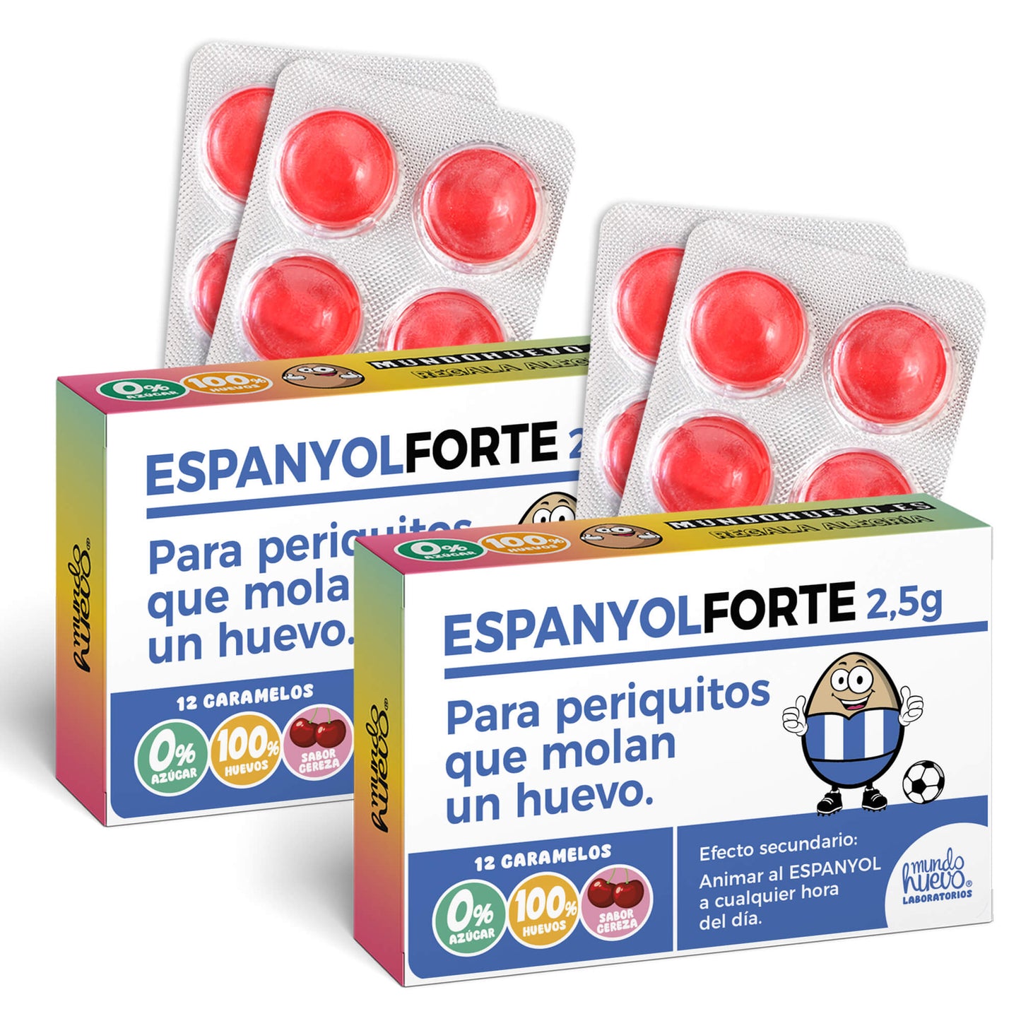2 cajas Caramelos de broma | ESPANYOL FORTE | Cajas Regalo Divertido con 24 caramelos sin azúcar