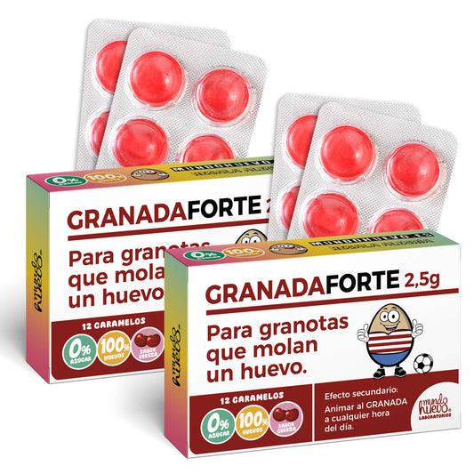 2 cajas Caramelos de broma | GRANADA FORTE | Cajas Regalo Divertido con 24 caramelos sin azúcar