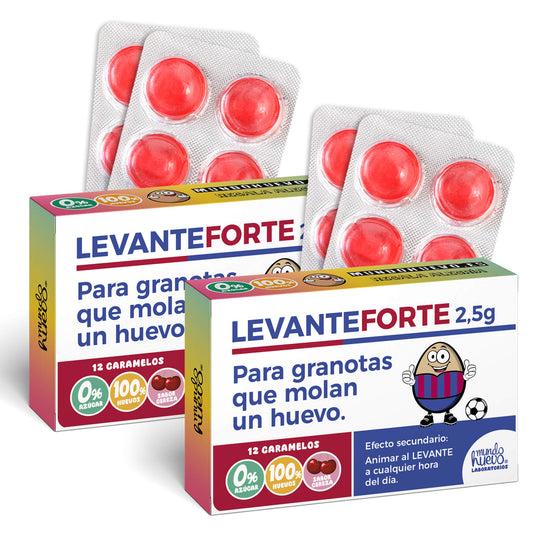2 cajas Caramelos de broma | LEVANTE FORTE | Cajas Regalo Divertido con 24 caramelos sin azúcar