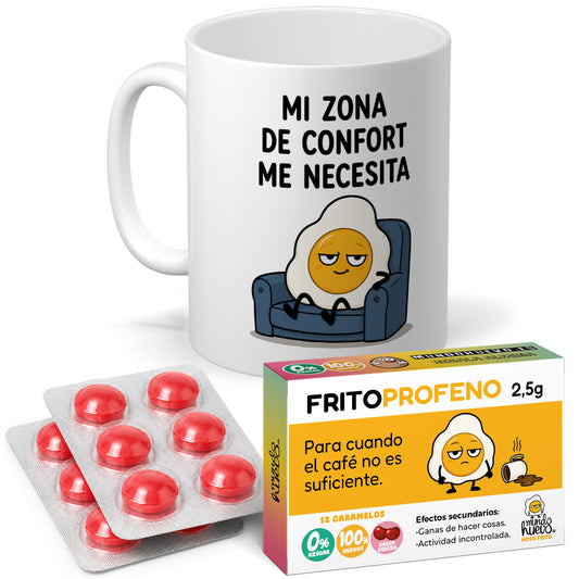 Taza Zona de confort + Caramelos divertidos