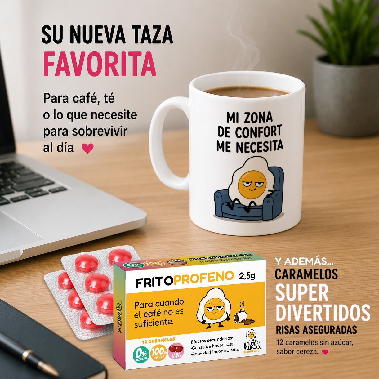 Taza Zona de confort + Caramelos divertidos