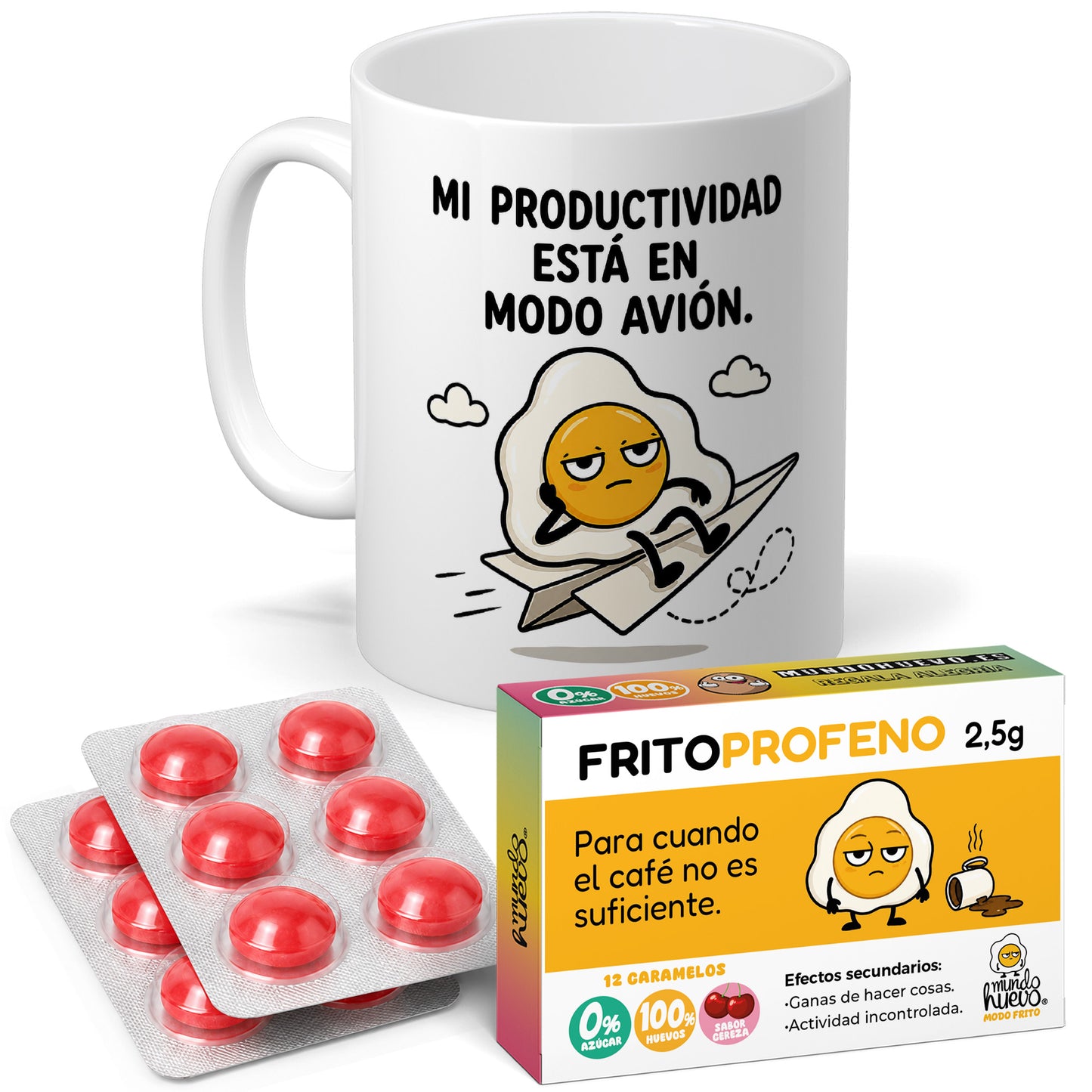 Taza Modo avión + Caramelos divertidos