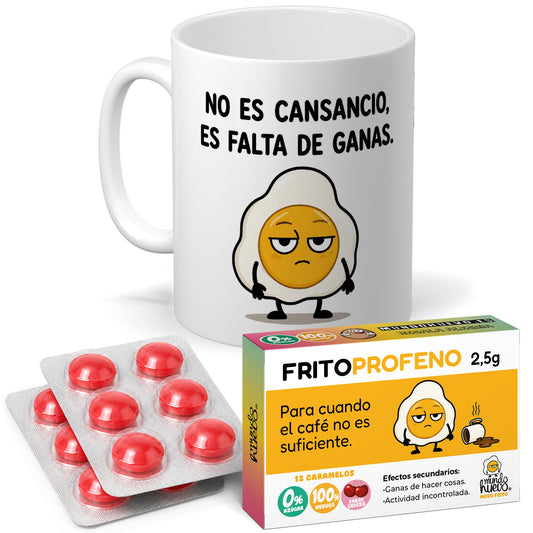 Taza No es cansancio + Caramelos divertidos