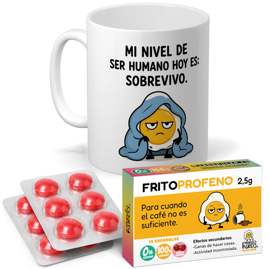 Taza Sobrevivo + Caramelos divertidos
