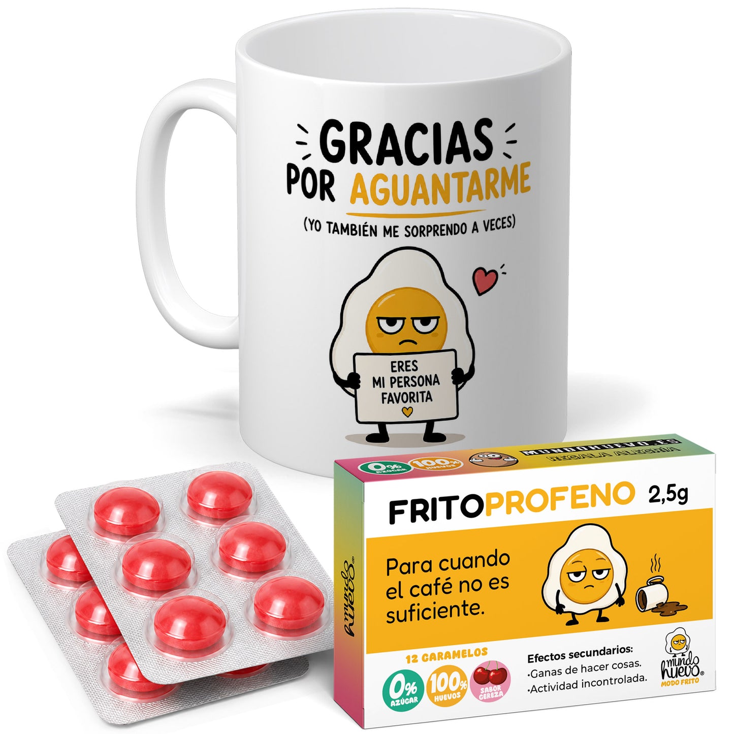 Taza Gracias por aguantarme + Caramelos divertidos