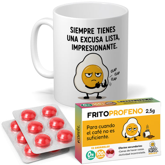 Taza Siempre tienes una excusa lista + Caramelos divertidos