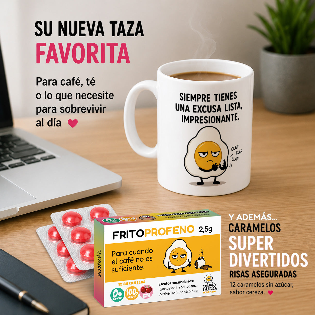Taza Siempre tienes una excusa lista + Caramelos divertidos