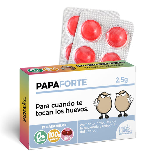 Caramelos de broma | PAPÁFORTE | Regalos para Papá | Caja Divertida con 12 caramelos sin azúcar