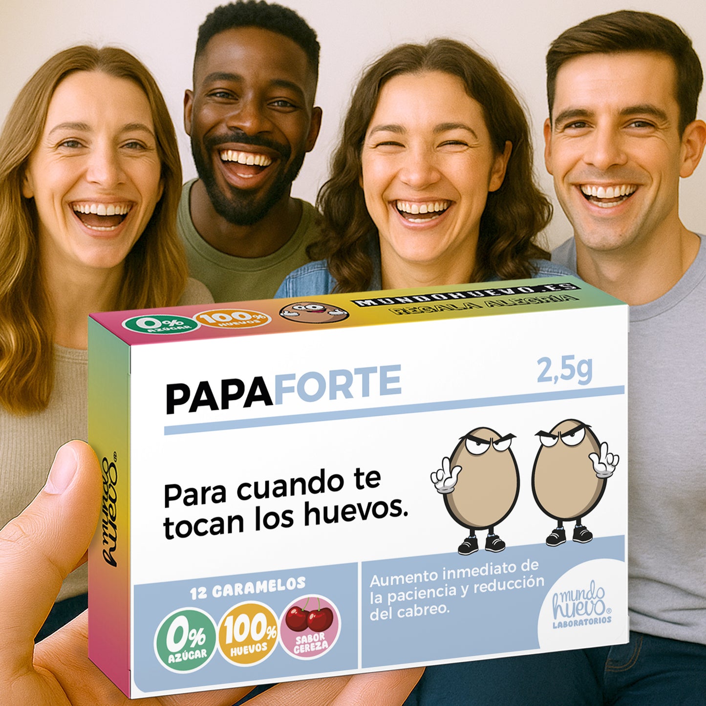 Caramelos de broma | PAPÁFORTE | Regalos para Papá | Caja Divertida con 12 caramelos sin azúcar