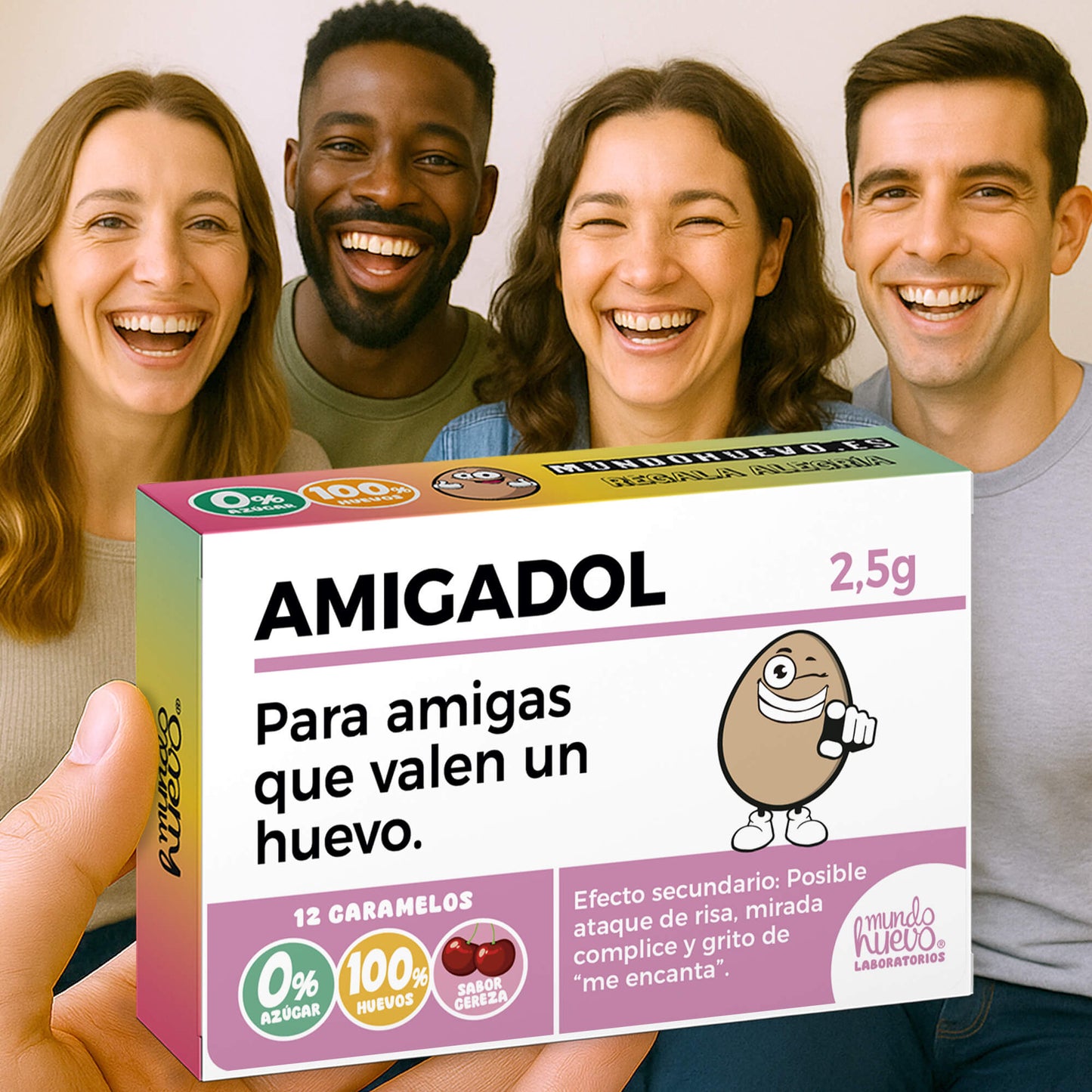 2 cajas Caramelos de broma | AMIGADOL | Cajas Regalo Divertido con 24 caramelos sin azúcar