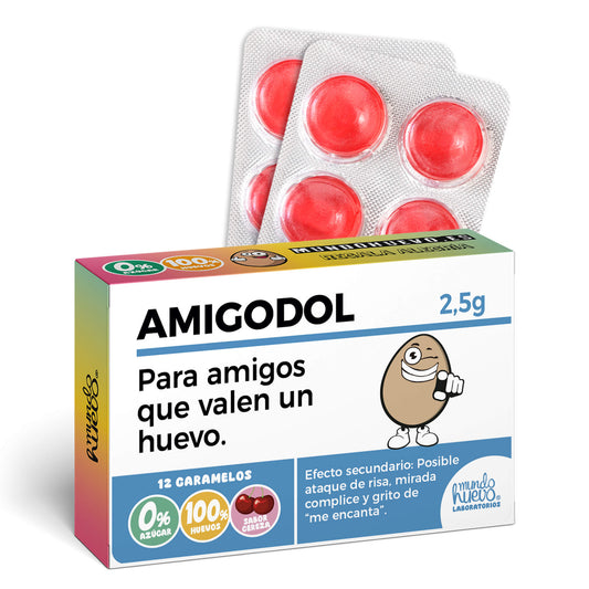 Caramelos de broma | AMIGODOL | Caja Regalo Divertido con 12 caramelos sin azúcar