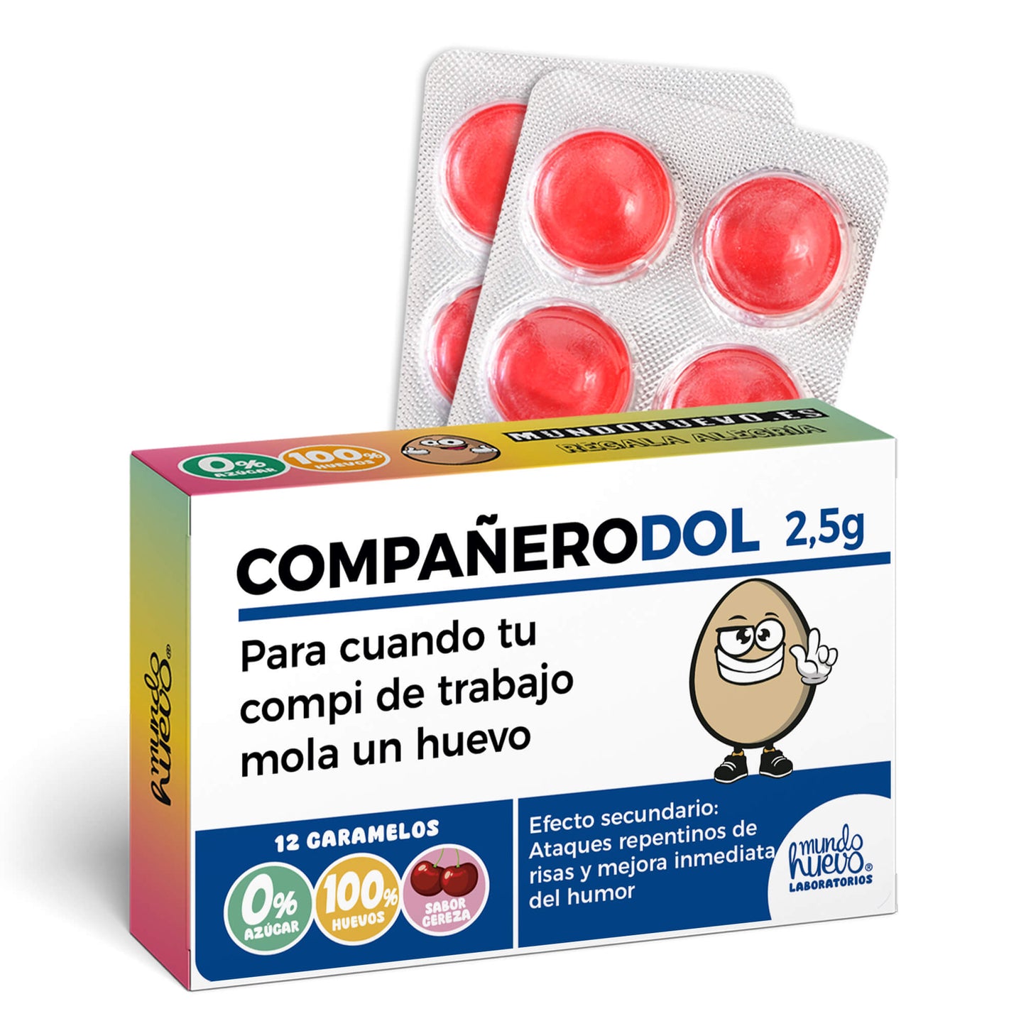 Caramelos de broma | COMPAÑERODOL | Caja Regalo Divertido con 12 caramelos sin azúcar