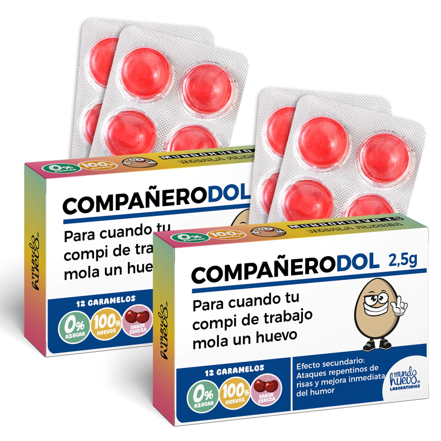 2 cajas Caramelos de broma | COMPAÑERODOL | Cajas Regalo Divertido con 24 caramelos sin azúcar