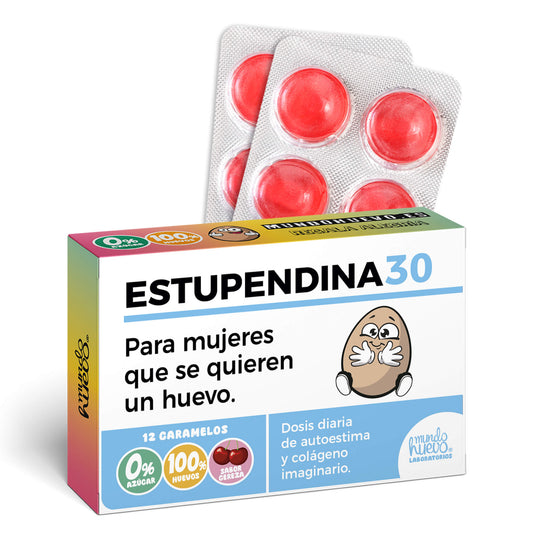 Caramelos de broma | ESTUPENDINA 30 | Caja Regalo Divertido con 12 caramelos sin azúcar