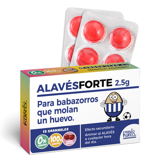 Caramelos de broma | ALAVÉS FORTE | Caja Regalo Divertido con 12 caramelos sin azúcar