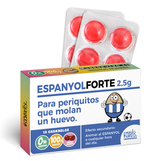Caramelos de broma | ESPANYOL FORTE | Caja Regalo Divertido con 12 caramelos sin azúcar