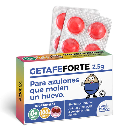 Caramelos de broma | GETAFE FORTE | Caja Regalo Divertido con 12 caramelos sin azúcar