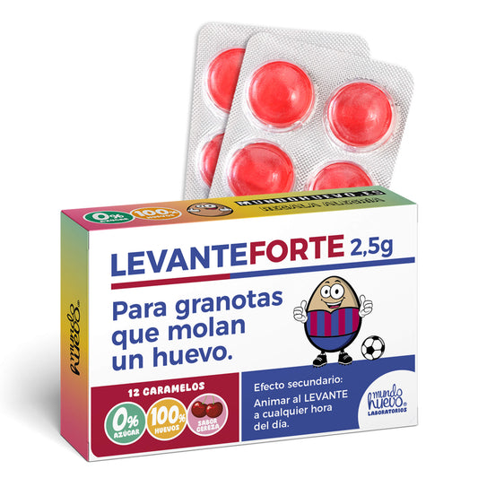 Caramelos de broma | LEVANTE FORTE | Caja Regalo Divertido con 12 caramelos sin azúcar