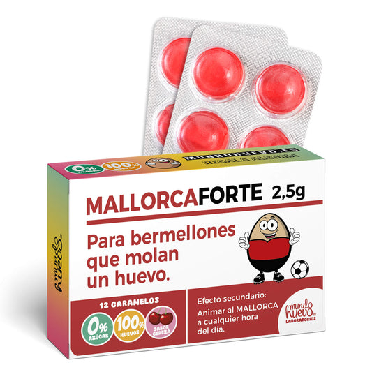 Caramelos de broma | MALLORCA FORTE | Caja Regalo Divertido con 12 caramelos sin azúcar