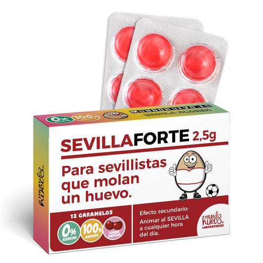 Caramelos de broma | SEVILLA FORTE | Caja Regalo Divertido con 12 caramelos sin azúcar