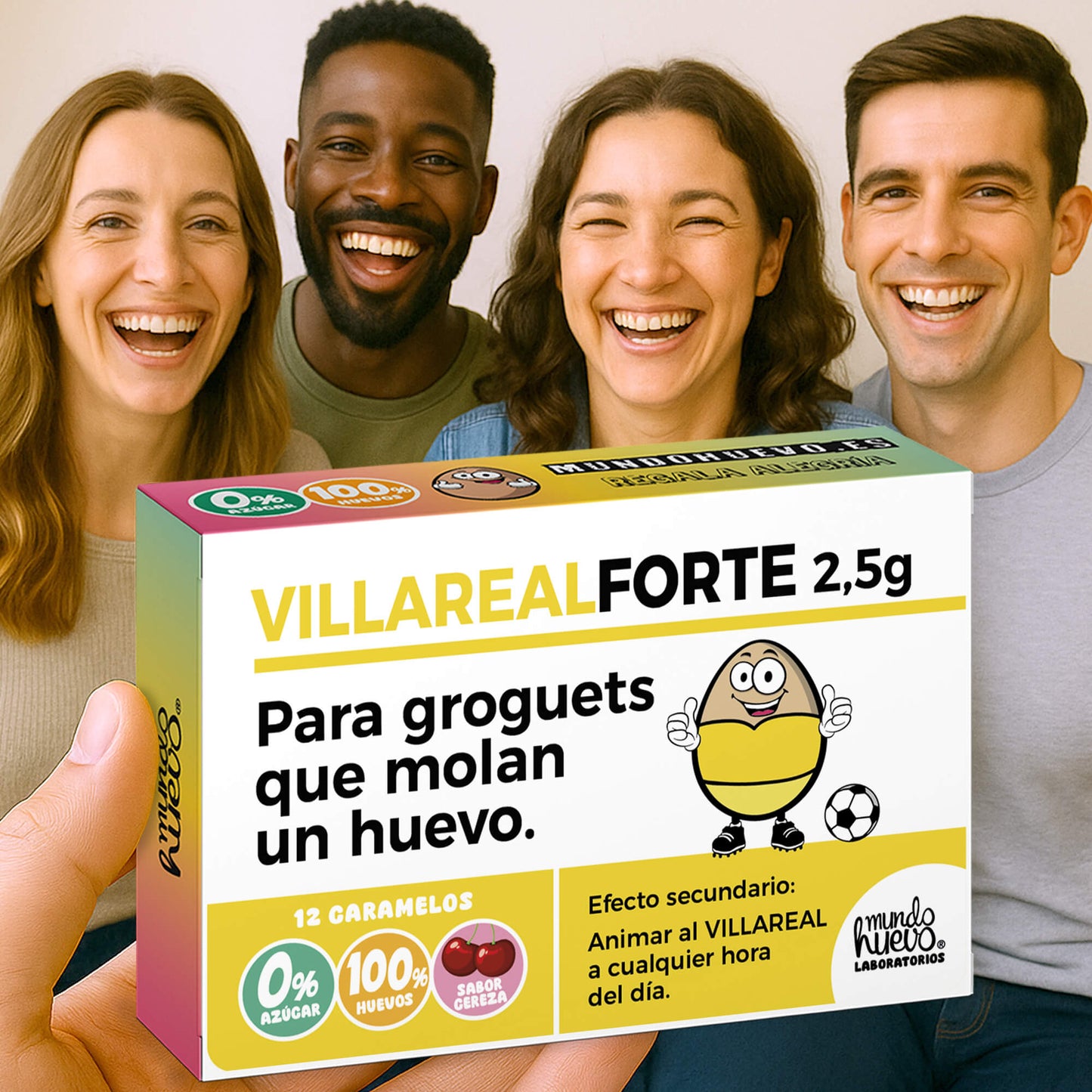 2 cajas Caramelos de broma | VILLAREAL FORTE | Cajas Regalo Divertido con 24 caramelos sin azúcar