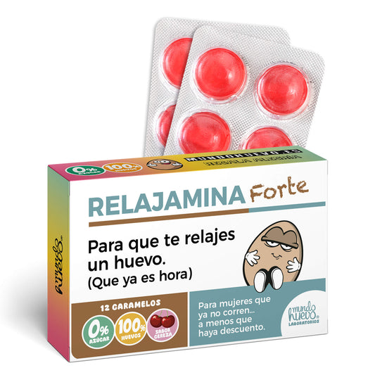 Caramelos de broma | RELAJAMINA FORTE | Caja Regalo Divertido con 12 caramelos sin azúcar