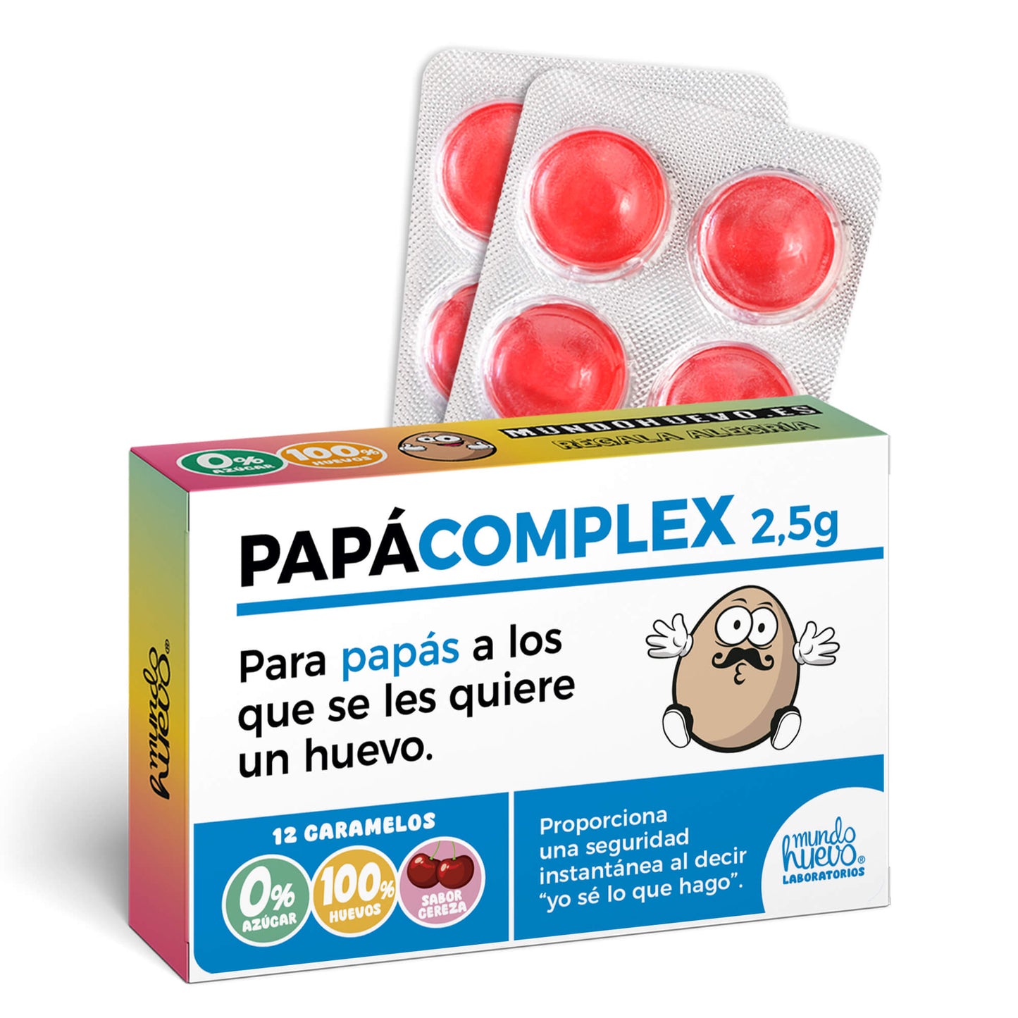 Caramelos de broma | PAPÁ COMPLEX | Caja Regalo Divertido con 12 caramelos sin azúcar