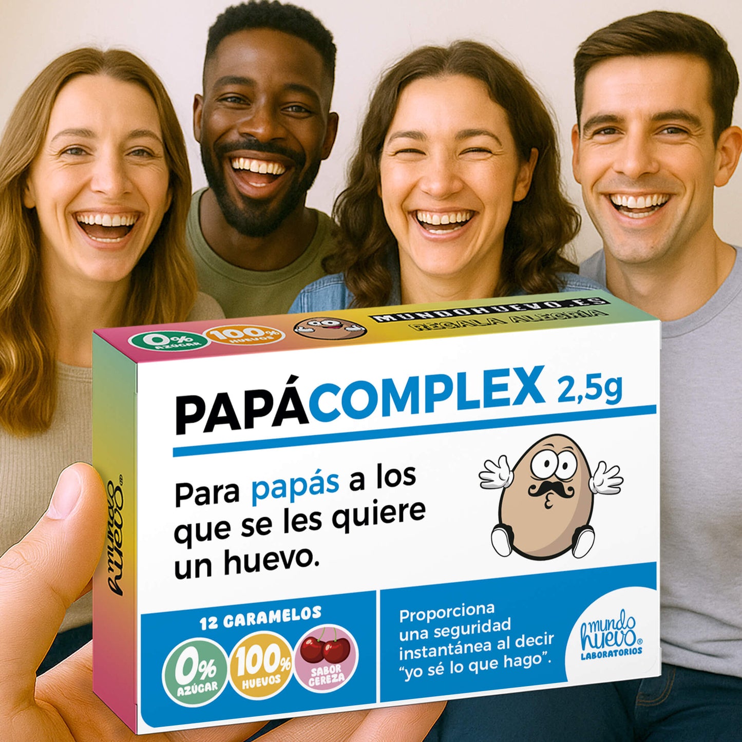 Caramelos de broma | PAPÁ COMPLEX | Caja Regalo Divertido con 12 caramelos sin azúcar