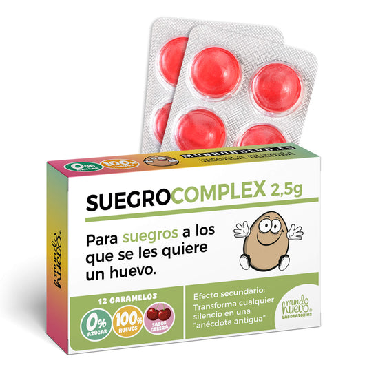 Caramelos de broma | SUEGRO COMPLEX | Caja Regalo Divertido con 12 caramelos sin azúcar