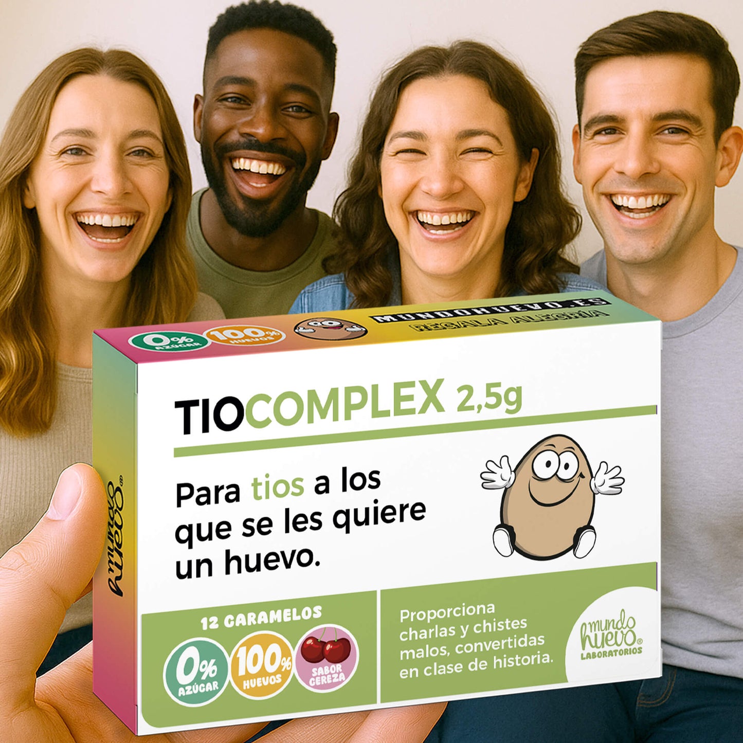 Caramelos de broma | TIO COMPLEX | Caja Regalo Divertido con 12 caramelos sin azúcar