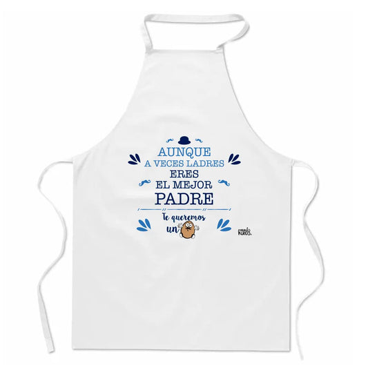 Delantal | AUNQUE A VECES LADRES ERES EL MEJOR PADRE | Regalo divertido| Día del padre